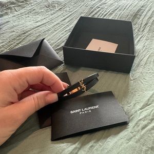 Saint Laurent Women's Logo Leather
Bracelet
